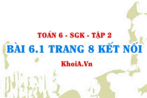 Bài 6.1 trang 8 Toán 6 Tập 2 Kết nối tri thức